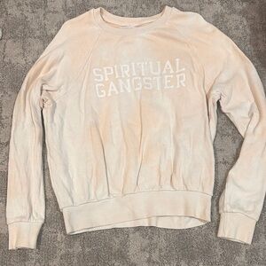 Spiritual Gangster Off-White Crew Neck Sweater